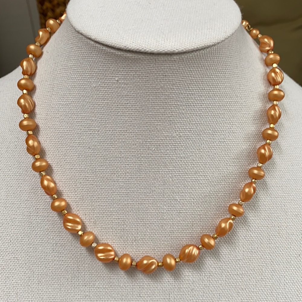 Unusual single strand Vintage weird bead necklace